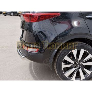 Защита заднего бампера d57 РусСталь для Kia Sportage 2016-2021