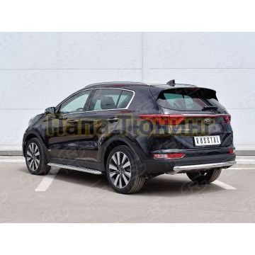 Защита заднего бампера d57 РусСталь для Kia Sportage 2016-2021