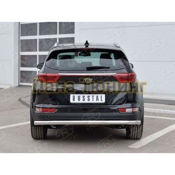 Защита заднего бампера d57 секции РусСталь для Kia Sportage 2016-2021