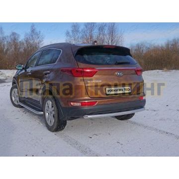 Защита заднего бампера 60 мм ТСС для Kia Sportage 2016-2018 Защита заднего бампера 60 мм ТСС для Kia Sportage 2016-2018