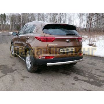 Защита заднего бампера овальная 75х42 мм ТСС для Kia Sportage 2016-2018 Защита заднего бампера овальная 75х42 мм ТСС для Kia Sportage 2016-2018