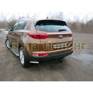 Защита задняя уголки 42 мм ТСС для Kia Sportage 2016-2018 Защита задняя уголки 42 мм ТСС для Kia Sportage 2016-2018