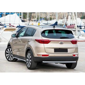 Защита заднего бампера 57 мм Rival для Kia Sportage 2016-2018