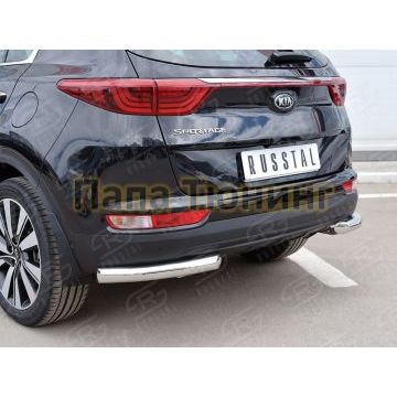 Защита задняя уголки d57 РусСталь для Kia Sportage 2016-2021