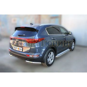 Защита задняя уголки 60 мм ALFeco для Kia Sportage 2016-