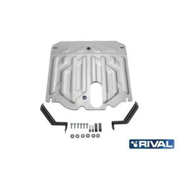 Защита картера + КПП Rival алюминий 4 мм для Hyundai Santa Fe Premium, V - 2.2d; 2.4 2015-2016