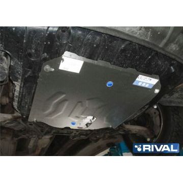 Защита картера + КПП Rival алюминий 4 мм для Hyundai Santa Fe Premium, V - 2.2d; 2.4 2015-2016