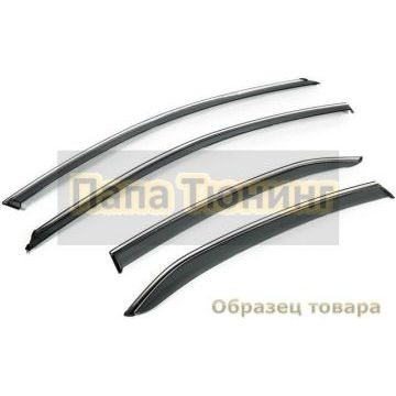 Дефлекторы боковых окон с серебристой полосой SIM 4 штуки для Citroen DS4 2013-2015