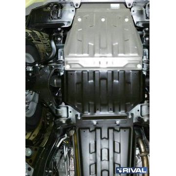 Защита картера алюминий 4 мм RIVAL для Lexus LX, V - 4.5d; 5.7; Часть 1 2015-/Lexus LX, V - 5.7; Часть 1 2008-2015/Toyota Land Cruiser 200, V - 4.5d; 4.6; Часть 1 2015-2021/Toyota Land Cruiser 200, V - 4.5d; 4.7; Часть 1 2007-2015