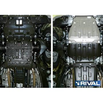 Защита картера алюминий 4 мм RIVAL для Lexus LX, V - 4.5d; 5.7; Часть 1 2015-/Lexus LX, V - 5.7; Часть 1 2008-2015/Toyota Land Cruiser 200, V - 4.5d; 4.6; Часть 1 2015-2021/Toyota Land Cruiser 200, V - 4.5d; 4.7; Часть 1 2007-2015