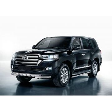 Защита передняя двойная с накладками 76-57 мм Rival для Toyota Land Cruiser 200 2015-