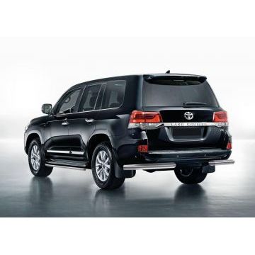 Защита задняя уголки 76 мм Rival для Toyota Land Cruiser 200 2015-