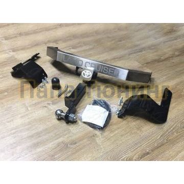 Фаркоп ТСС оцинкованный, надпись Land Cruiser, шар E нержавеющий для Toyota Land Cruiser 200 2007-