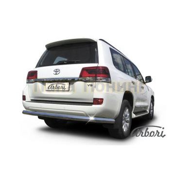 Защита заднего бампера 76 мм Slitkoff для Toyota Land Cruiser 200 2015-