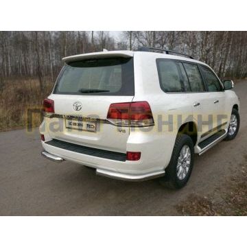 Защита задняя уголки 76 мм ТСС для Toyota Land Cruiser 200 2015-