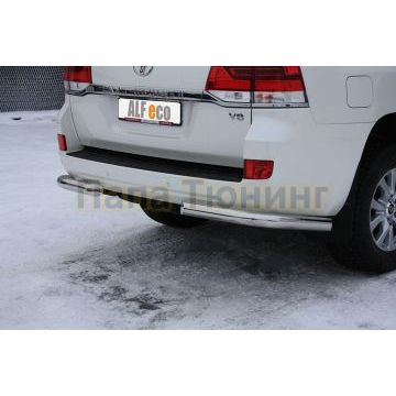 Защита задняя уголки 76 мм ALFeco для Toyota Land Cruiser 200 2012-