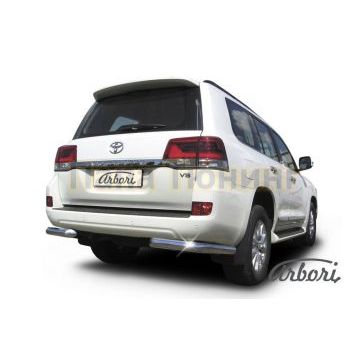 Защита задняя уголки 76 мм Slitkoff для Toyota Land Cruiser 200 2015-