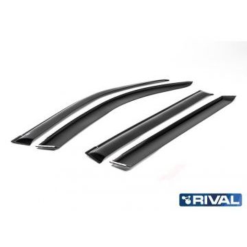 Дефлекторы окон Rival акрил 4 штуки для Toyota Land Cruiser 200/Lexus LX 2007-