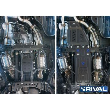 Защита КПП Rival сталь 2 мм для Toyota Land Cruiser 200, V - 4.5d; 4.7 2007-