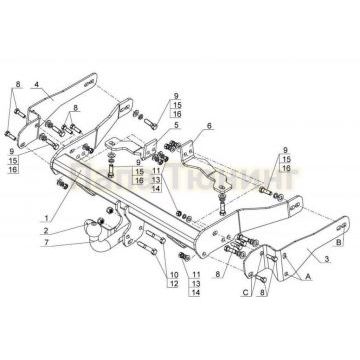 Фаркоп Avtos для Chevrolet Captiva 2013-2016