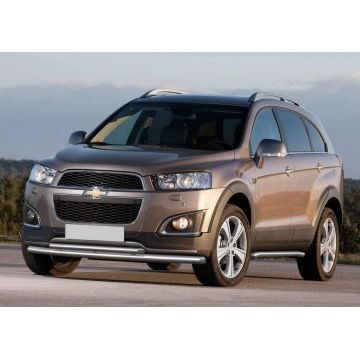 Защита передняя двойная 57-42 мм Rival для Chevrolet Captiva 2013-2016