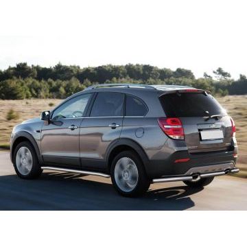 Защита штатных порогов 57 мм Rival для Chevrolet Captiva 2011-2016