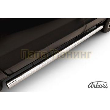 Защита штатных порогов труба 76 мм Arbori для Chevrolet Captiva 2013-2016
