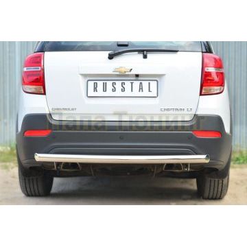 Защита заднего бампера d57 дуга РусСталь для Chevrolet Captiva 2013-2016 Защита заднего бампера d57 дуга РусСталь для Chevrolet Captiva 2013-2016
