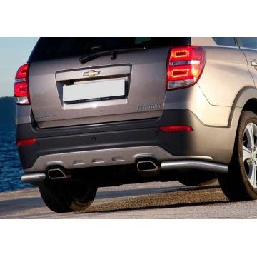 Защита задняя уголки 57 мм Rival для Chevrolet Captiva 2013-2016