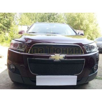 Защиты радиатора черные 2 шт. комплект РусСталь для Chevrolet Captiva 2013-2016 Защиты радиатора черные 2 шт. комплект РусСталь для Chevrolet Captiva 2013-2016