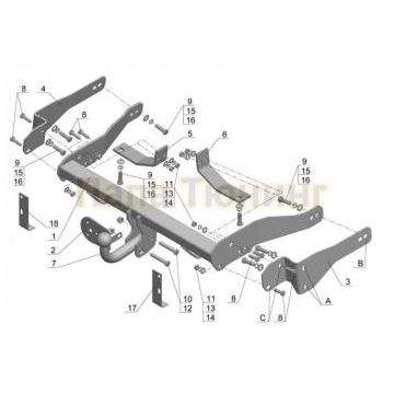 Фаркоп Avtos для Chevrolet Captiva 2006-2013