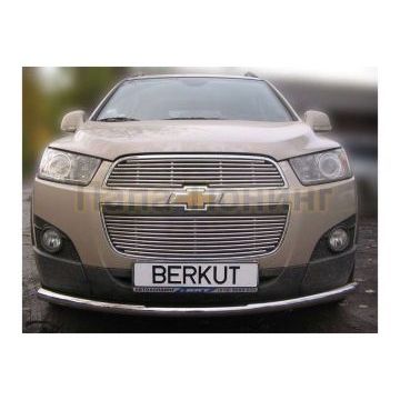 Накладка на решетку бампера 12 мм РусСталь для Chevrolet Captiva 2011-2013