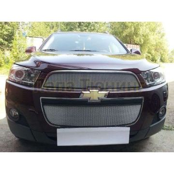 Защиты радиатора хром 2 шт. комплект РусСталь для Chevrolet Captiva 2011-2013