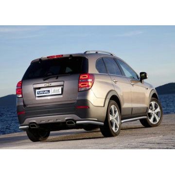 Защита задняя уголки 57 мм Rival для Chevrolet Captiva 2011-2013