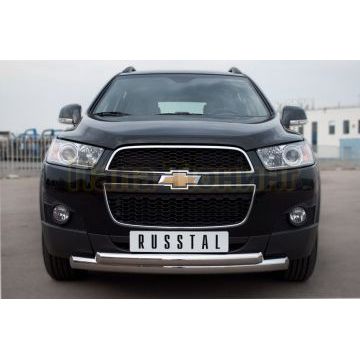 Защита передняя двойная d76-d57 дуга РусСталь для Chevrolet Captiva 2011-2013 Защита передняя двойная d76-d57 дуга РусСталь для Chevrolet Captiva 2011-2013
