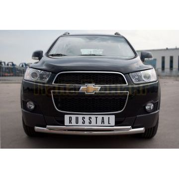 Защита передняя двойная d57-42 РусСталь для Chevrolet Captiva 2011-2013 Защита передняя двойная d57-42 РусСталь для Chevrolet Captiva 2011-2013