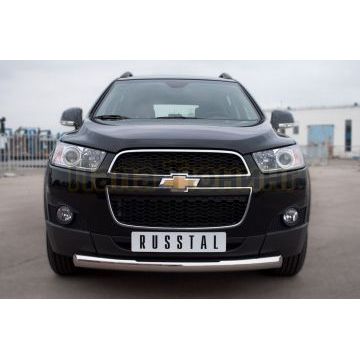 Защита переднего бампера d76 дуга РусСталь для Chevrolet Captiva 2011-2013 Защита переднего бампера d76 дуга РусСталь для Chevrolet Captiva 2011-2013