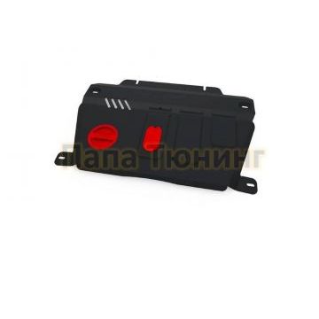 Защита картера + КПП сталь 2 мм АвтоБРОНЯ для Chevrolet Captiva, V - 2.2d; 2.4; 3.0 2012-2015/Chevrolet Captiva, V - 2.2d; 2.4; 3.0 2015-/Opel Antara , V - 2.2d; 2.4; 3.0 2012-2015