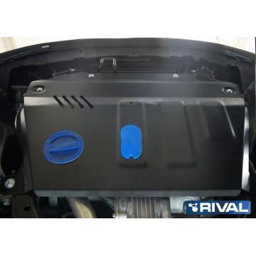 Защита картера + КПП Rival сталь 2 мм для Chevrolet Captiva, V - 2.2d; 2.4; 3.0 2015-