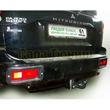 Фаркоп с нержавеющей пластиной Лидер-Плюс для Mitsubishi Pajero Sport 1998-2007