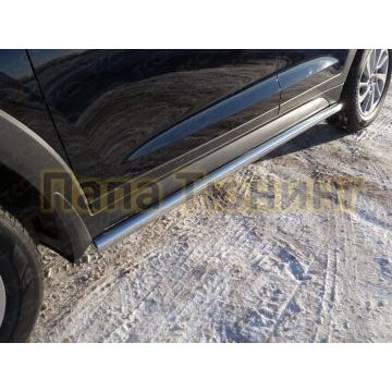Пороги труба 60 мм ТСС для Hyundai Tucson 2015-2018 Пороги труба 60 мм ТСС для Hyundai Tucson 2015-2018