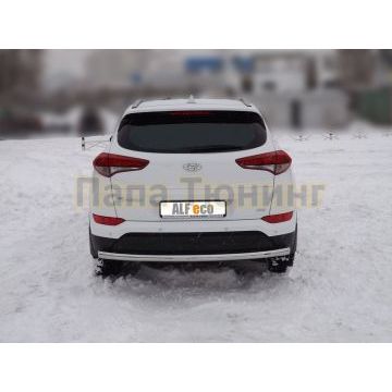 Защита заднего бампера 60 мм ALFeco для Hyundai Tucson 2015-2021
