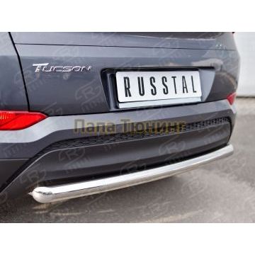 Защита заднего бампера d57 РусСталь для Hyundai Tucson 2015-2021