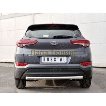 Защита заднего бампера d57 РусСталь для Hyundai Tucson 2015-2021