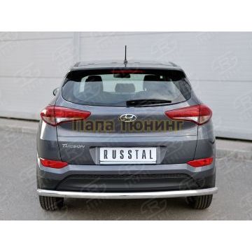 Защита заднего бампера d57 секции РусСталь для Hyundai Tucson 2015-2021
