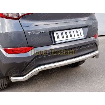 Защита заднего бампера волна d57 РусСталь для Hyundai Tucson 2015-