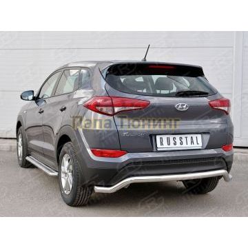 Защита заднего бампера волна d57 РусСталь для Hyundai Tucson 2015-