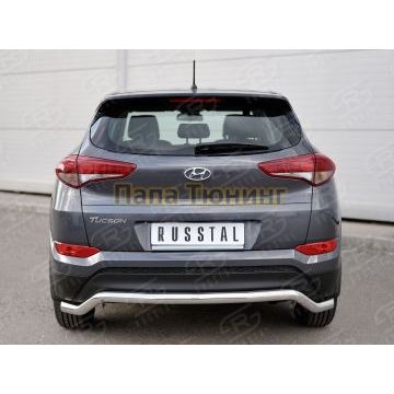Защита заднего бампера волна d57 РусСталь для Hyundai Tucson 2015-