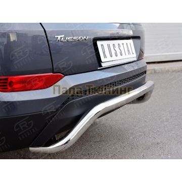 Защита заднего бампера волна под машину d57 РусСталь для Hyundai Tucson 2015-