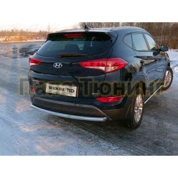 Защита заднего бампера 60 мм ТСС для Hyundai Tucson 2015-2018
